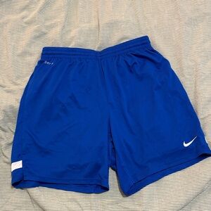 Blue Nike Dri-Fit Athletic Basketball Shorts Retro